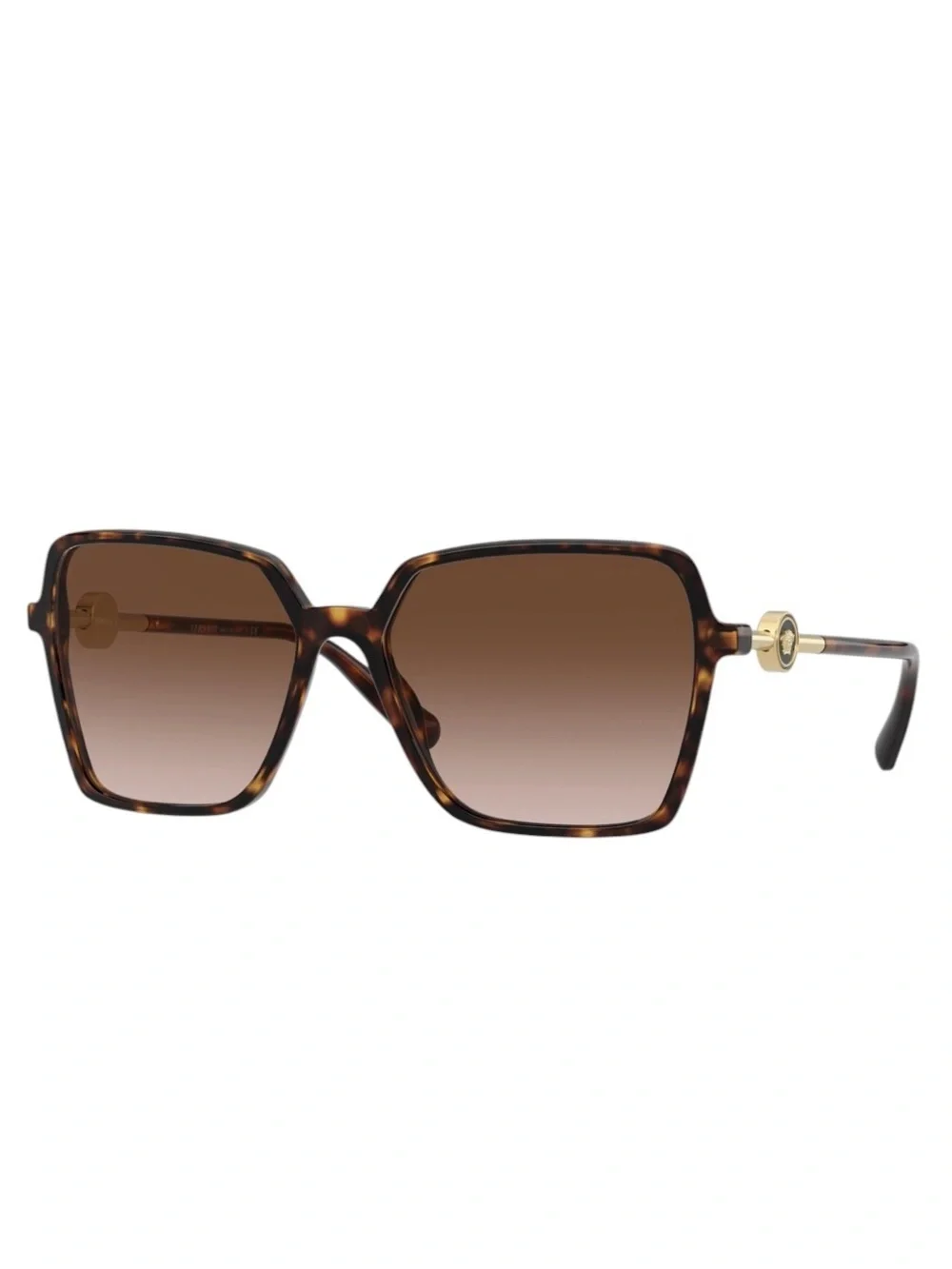 Versace VE4396 Havana Brown Gradient Oversized Square Sunglasses NWT